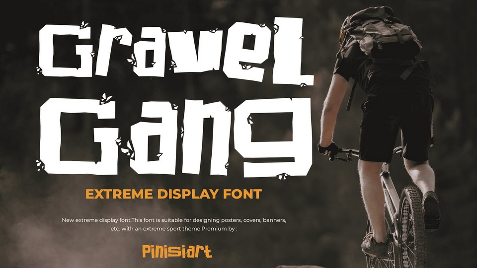 Edgy and Sporty Gravel Gang Font Perfect for Extreme Sports Scene