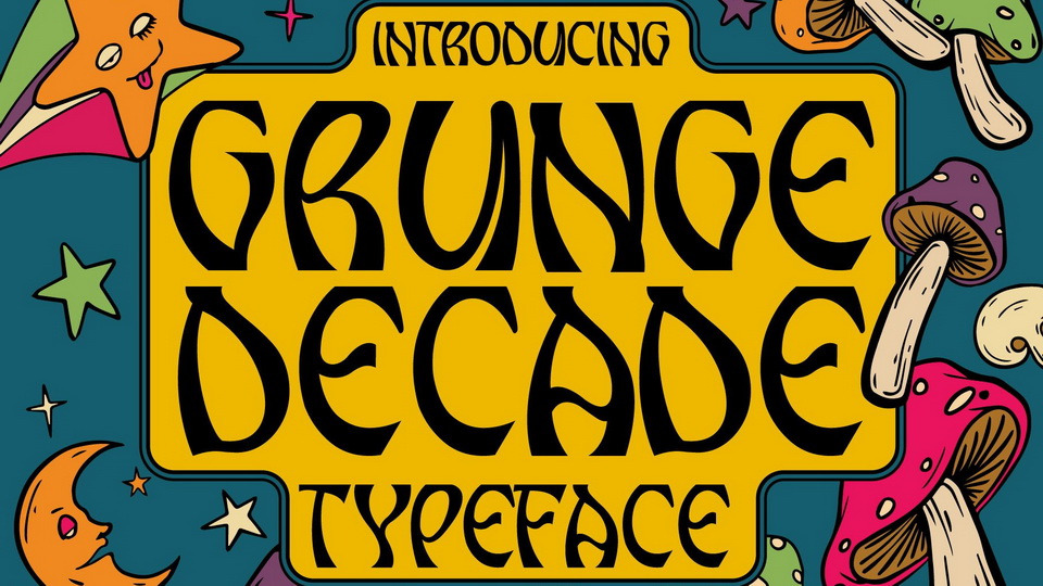 

Grunge Decade: A Fun and Distinctive Typeface Inspired by the 80s