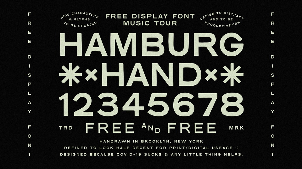 

Hamburg Hand: An Extraordinary Free Hand-Drawn Display Font