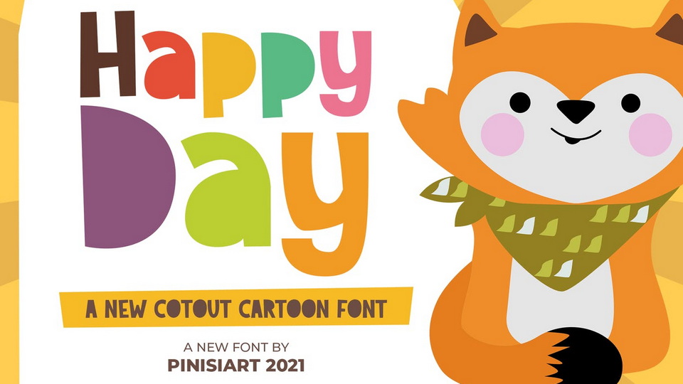 Joyful and Whimsical Happy Day Font for Children's Books and Social Media Covers