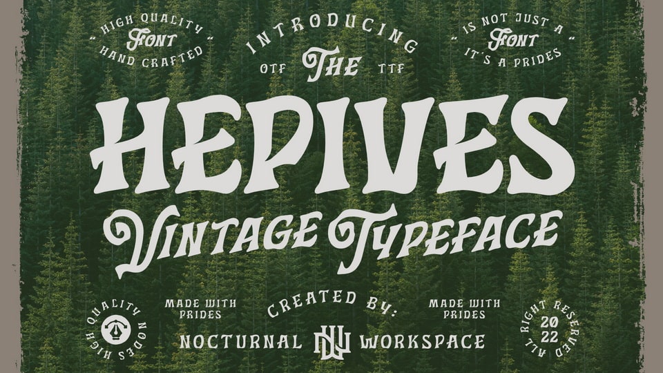 

Hepives: A Vintage Display Typeface