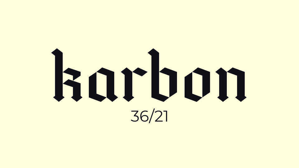 

Karbon: A Blackletter Font with a Unique Modular System