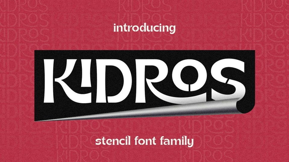 

'The Kidros Font: Combining Classic Sans-Serif Concept with a Retro Display Stencil Style'