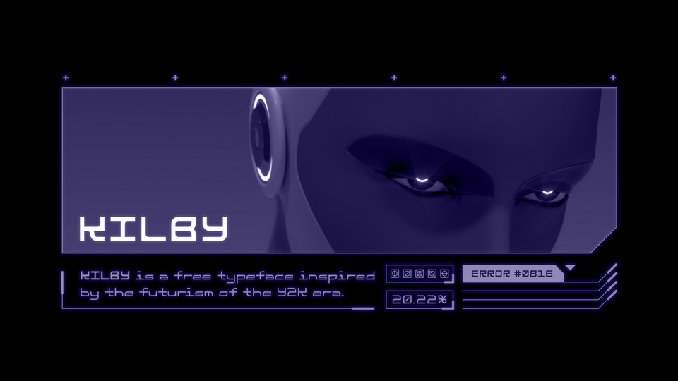 Kilby: A Futuristic Typeface Inspired by Millennium Technology and Y2K Era