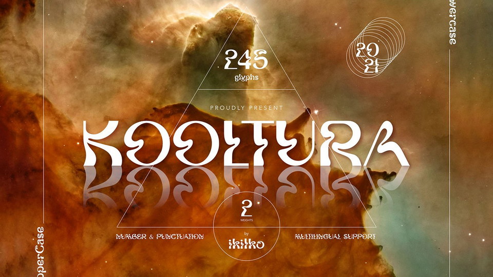  Kooltura: One-of-a-Kind Psychedelic Typeface for Vintage-Inspired Design