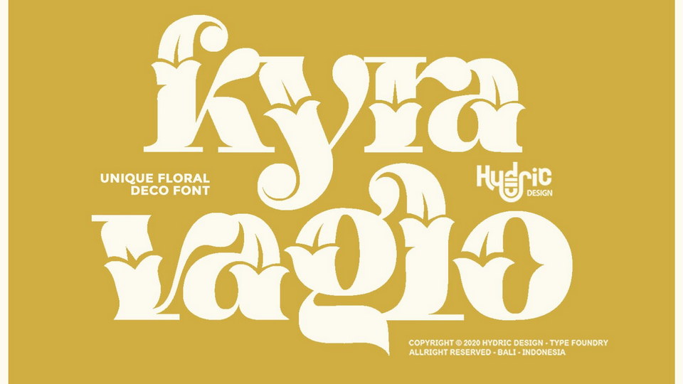 Kyra Vaglo: Intricately Designed Font Inspired by Asian Skunk Cabbage