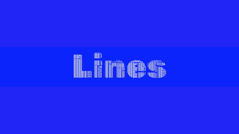 

Lines: An Innovative Display Typeface Created with NaN Glyph Filters