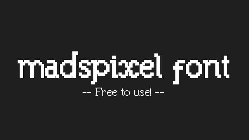 Madspixel: Pixel Font Designed Specifically for Gaming