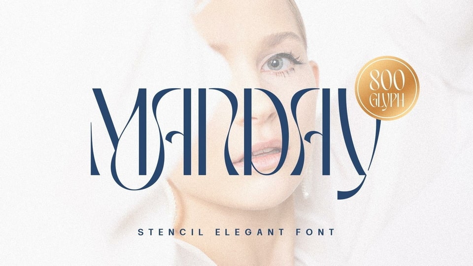  Manday: A Modern and Elegant Stencil Font