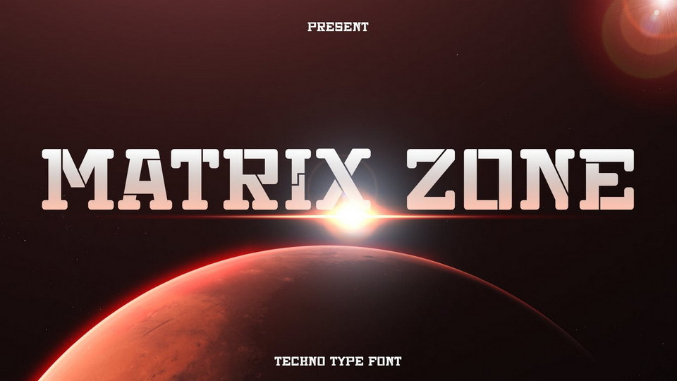 MATRIX ZONE Font: A High-Tech Design for Space and Technology Articles