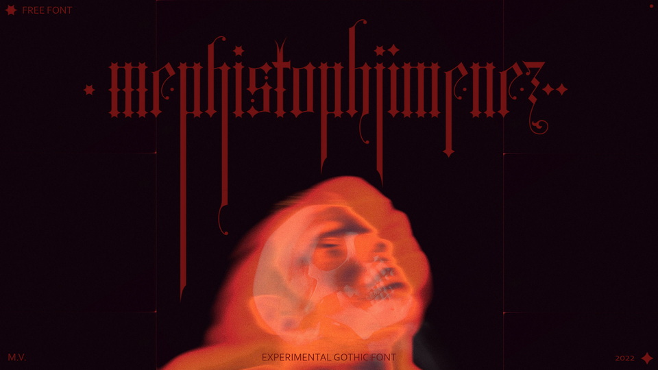 Mephistophjimenez: Perfect Experimental Gothic Font for Tattoos, Horror-Movie Posters and Book Titles