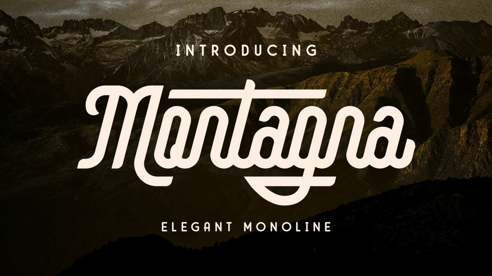 Montagna: A Monoline Font Inspired by Retro and Modern Design
