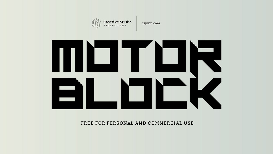 Motorblock: A Cutting-Edge Display Typeface Inspired by Geometric Shapes