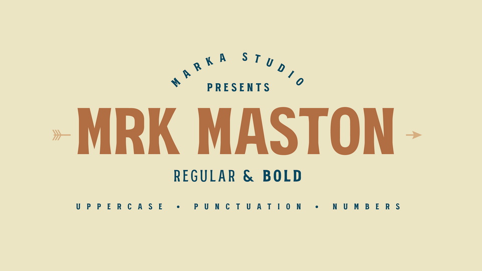  MRK Maston: A Vintage Display Font with Case-Sensitive Design and Two Weight Options