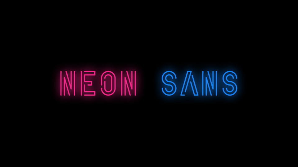 Neon Sans: A Retro Display Typeface for Eye-Catching Artworks