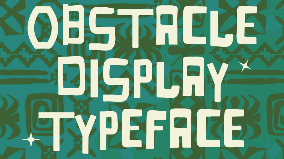 

Obstacle Font: A Vintage '90s Inspired Typeface with a Modern Art Style