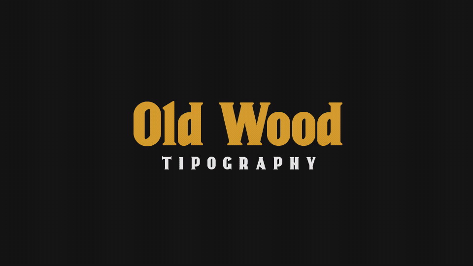 

Old Wood: A Unique Typeface That Combines Ancient Egyptian and Roman Typefaces to Promote Environmental Awareness