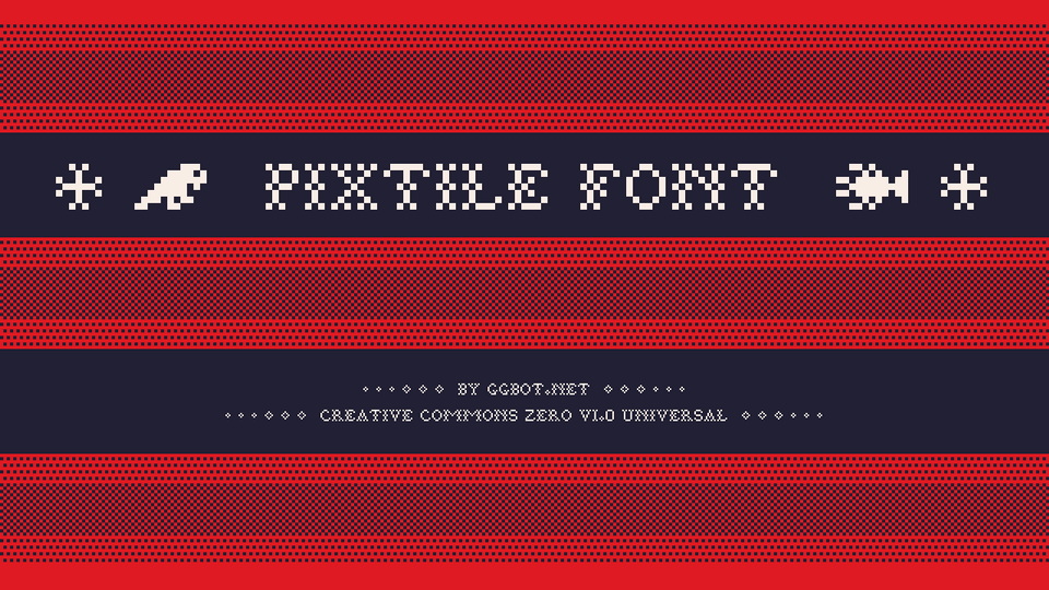 Pixtile: A Pixel Font with a Retro Vibe and Stitched Effect