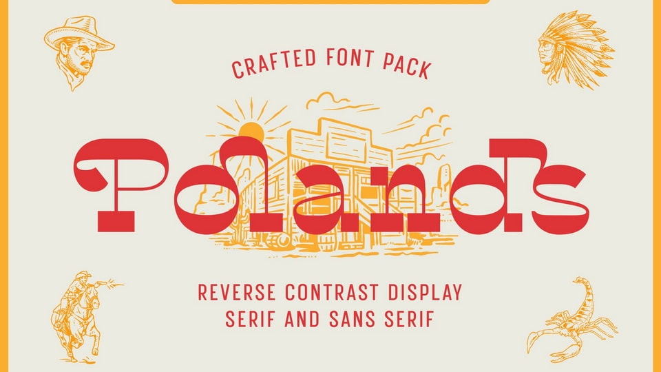  Polands: A Versatile Display Serif Typeface with Reverse Contrast