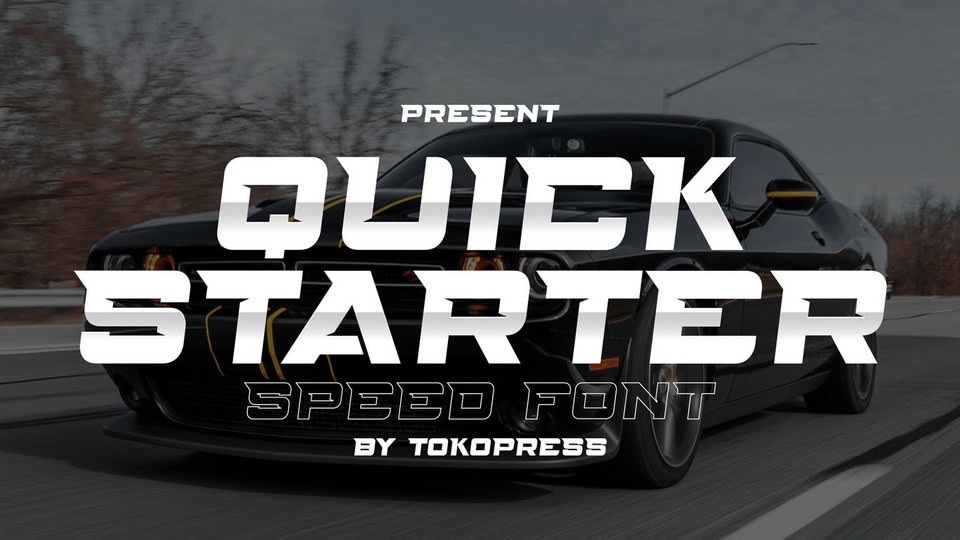 

Quickstarter: The Racing Gaming Font That Radiates Speed, Power, and the Sound of a Revving Engine