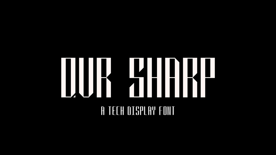 

QVR Sharp: A Powerful Tech Display Font with a Near Monospace Design