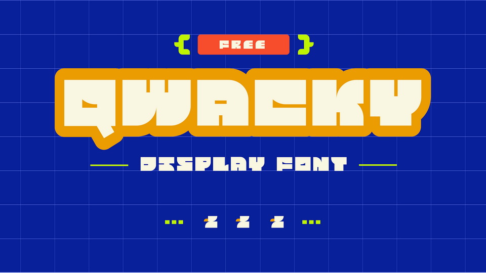 

Qwacky: A Unique and Exciting Modular Font