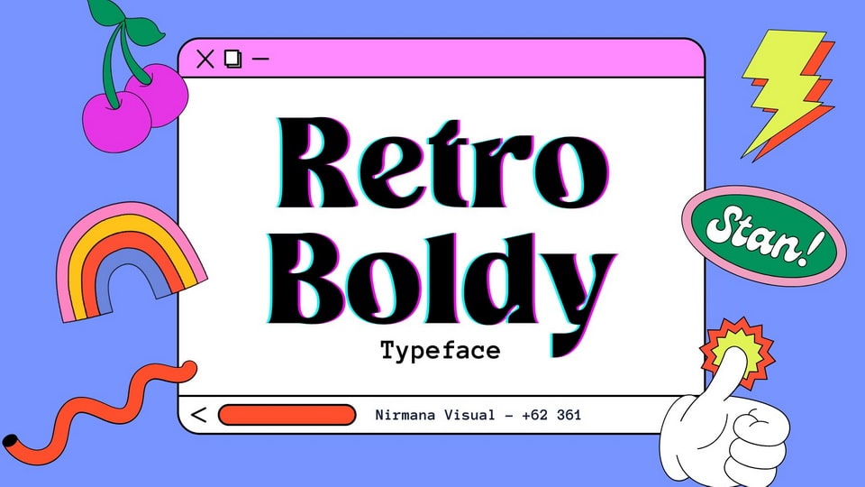Retro Boldy: A Stylish 90s-Inspired Display Font for Modern Design Projects