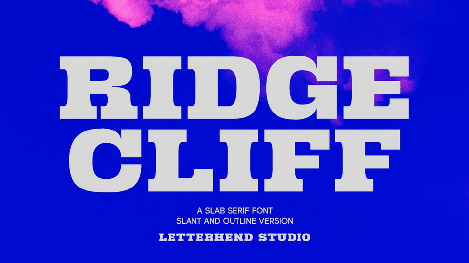 Ridge Cliff: A Bold and Confident Slab Serif Font for Logos, Headlines, and Posters