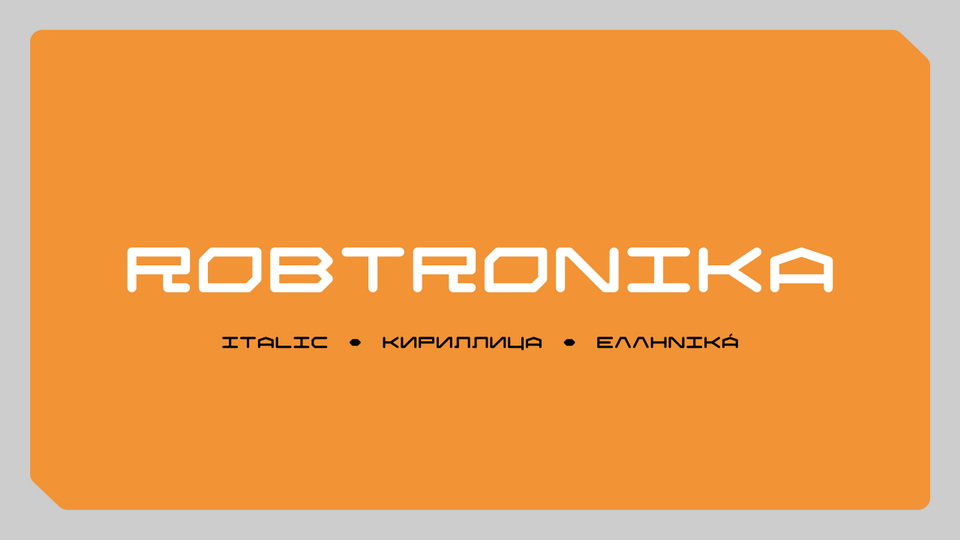 

Robtronika: A Modern, Geometric Font