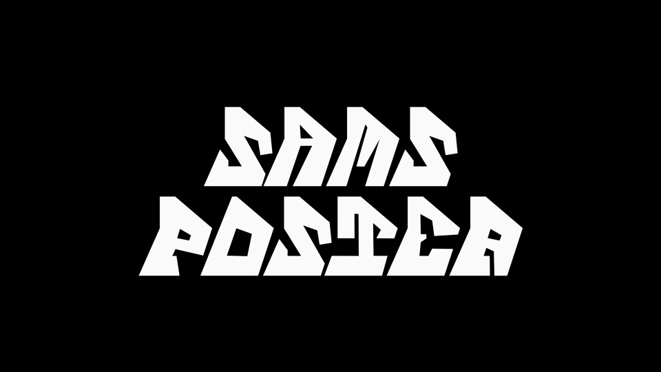 

Sams Poster: An Eye-Catching and Daring Display Font