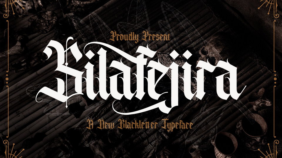 

Silafejira: An Exceptional Blackletter Calligraphy Font