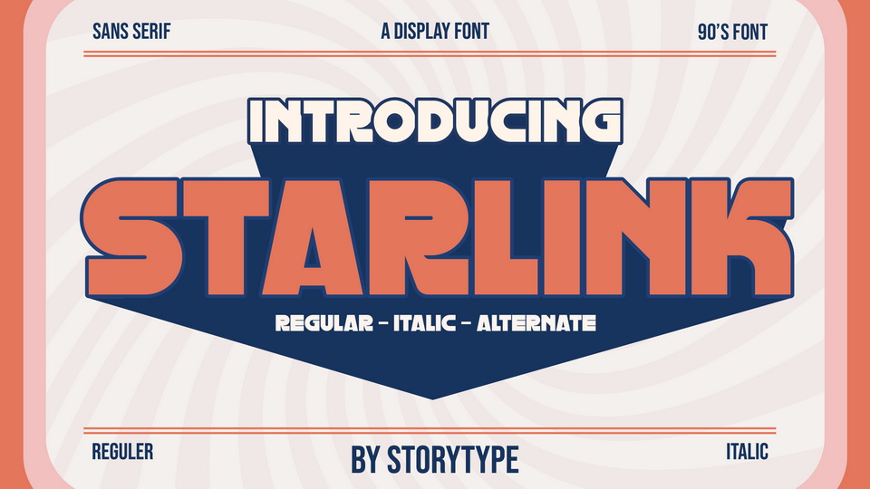 Starlink: A Versatile and Contemporary Display Font for Creative Projects