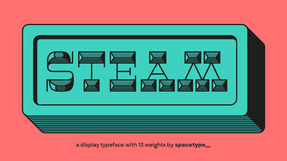 Steam: A Fun and Bold Display Font with a Traditional Twist