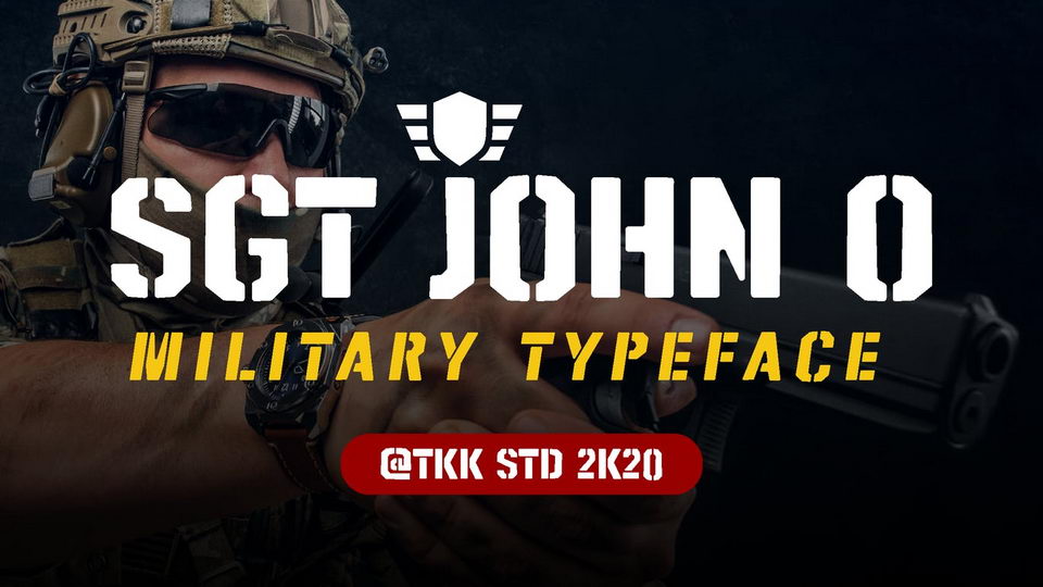 

SGT JHON O: An Iconic Font Perfectly Captures the Strength and Power of the Military