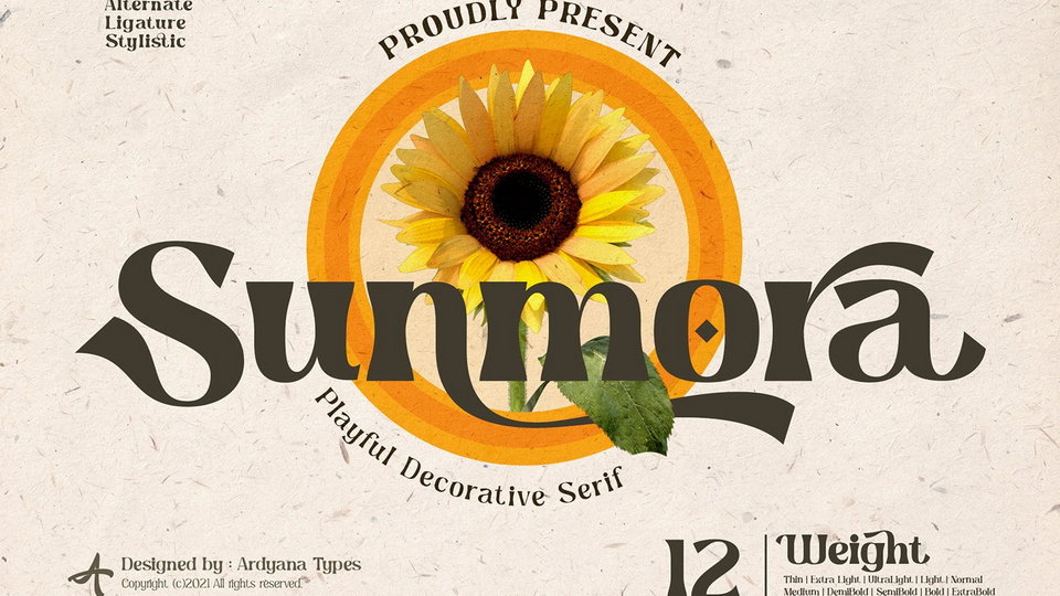 Sunmora: Timeless Decorative Serif Font Perfect for Creative Expression