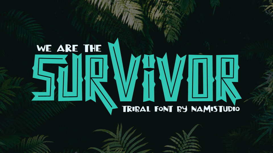 

Survivor: A Unique Typeface with the Spirit of an Ethnic Jungle