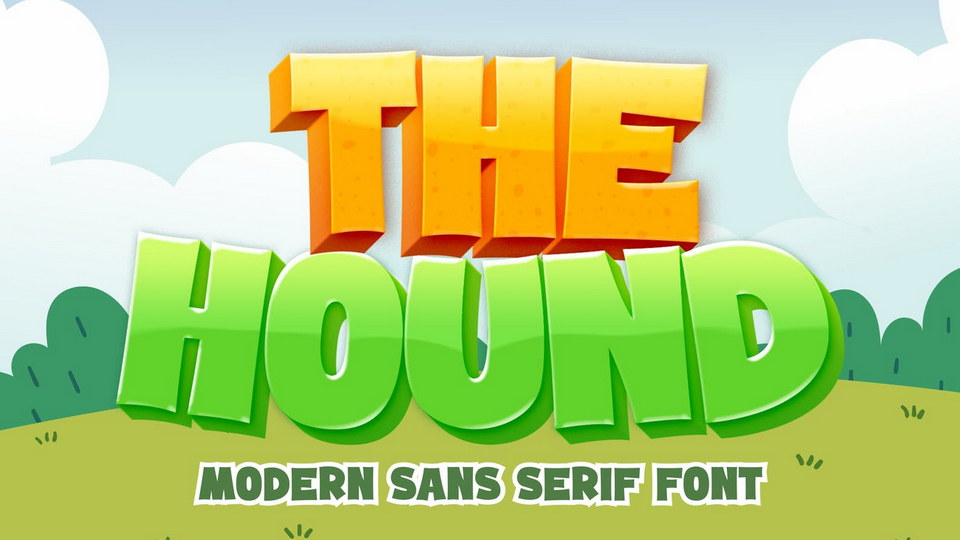  Hound: A Contemporary Cartoon Font Perfect for Gaming, Posters, and More