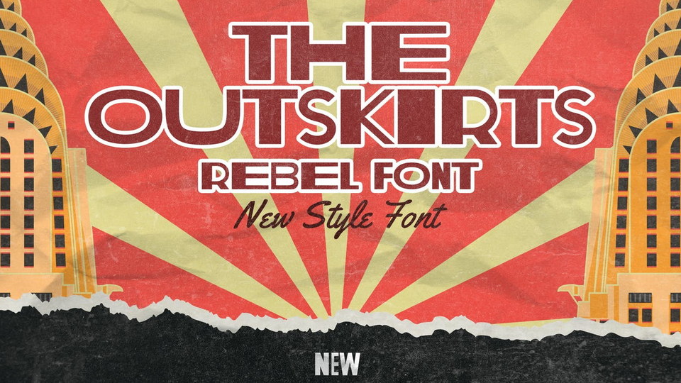 Outskirts Font: A Vintage Rebel Typeface for Your Designs