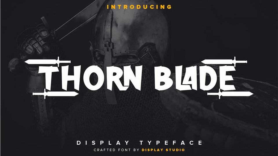 

Thorn Blade: An Eye-Catching Handpainted Brush Font Perfect for Any Creative Project