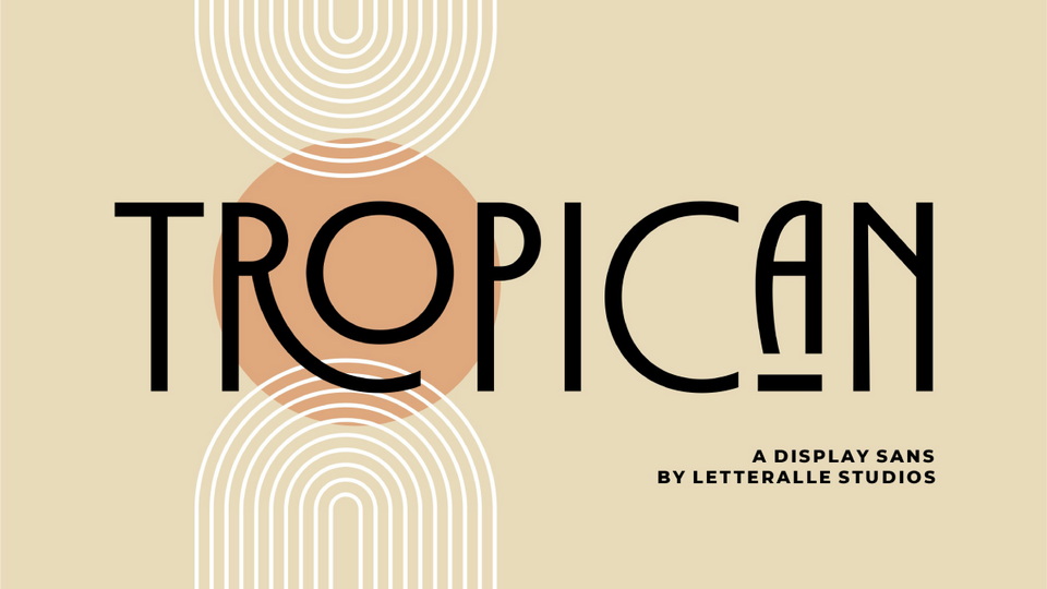 Tropican: Perfect Display Sans Serif Font for Vintage Charm and Minimalist Sophistication