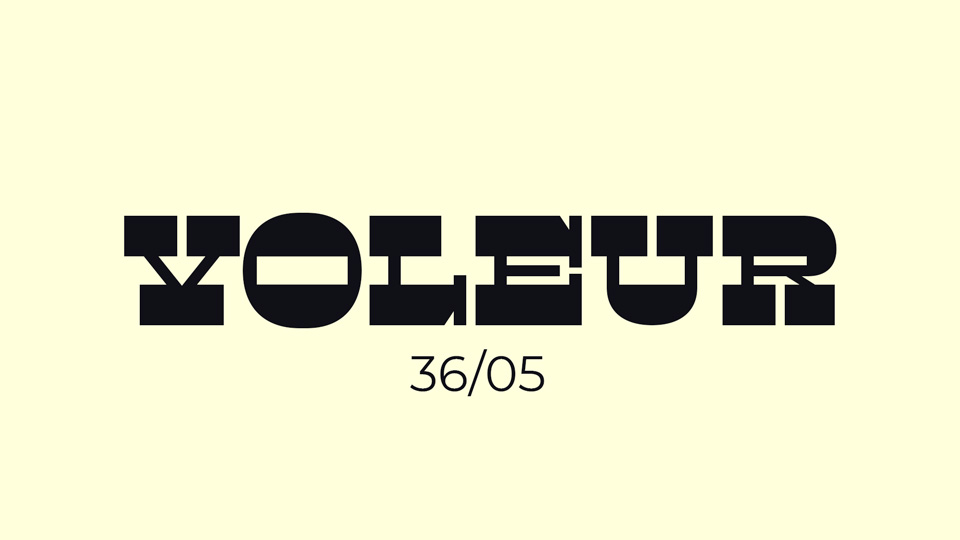 

Voleur: A Unique Reversed Contrast Font With Bold Typographic Impact