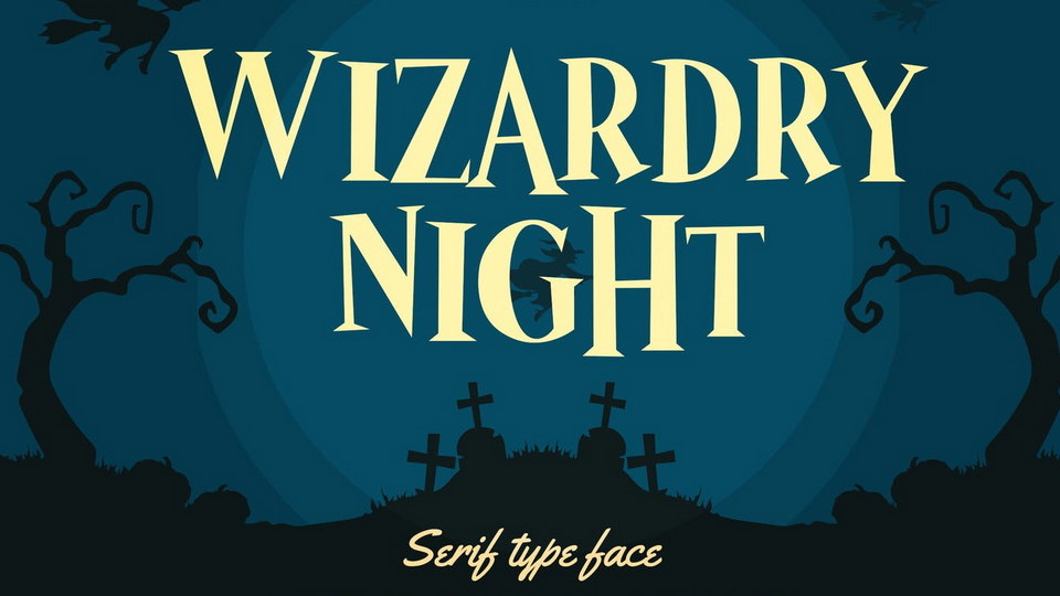  Wizardry Night: A Mysterious Horror Movie Font for Design Projects