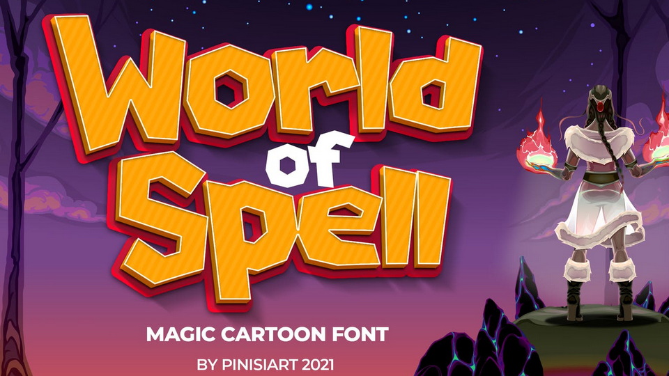World of Spell - Cartoon Font: A Magical World of Imagination for Kids' Designs