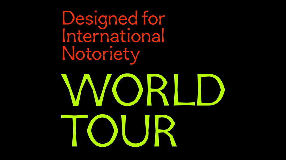 World Tour font: a striking display typeface with international flair