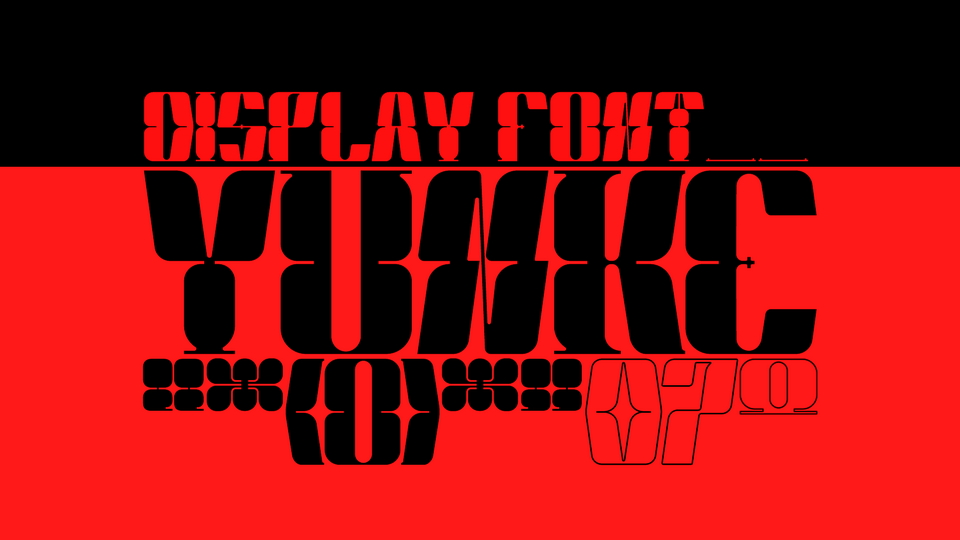 YUNKE: A Retro-Futuristic Font Inspired by Sci-Fi Films of the 70s and 80s