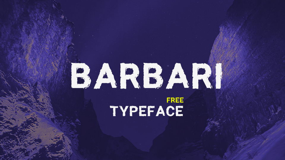 Barbari: A Free Bold and Textured Font with Grunge Look