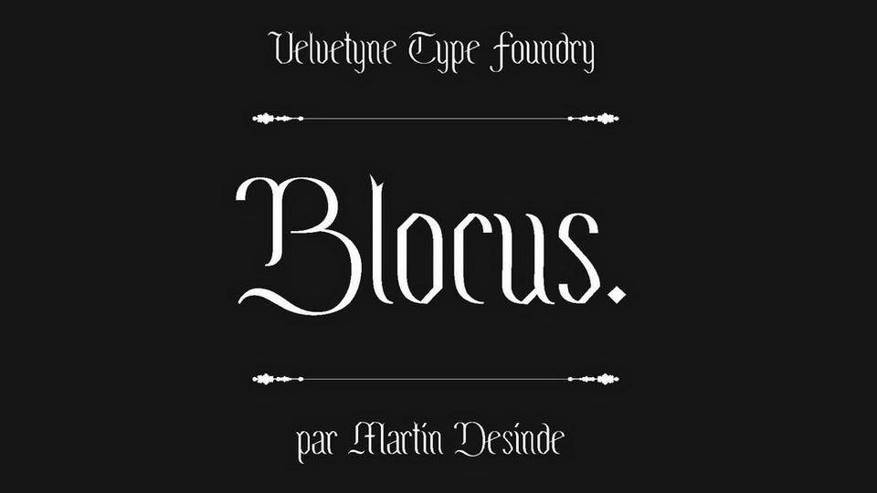 

Blocus: An Elegant Gothic Font