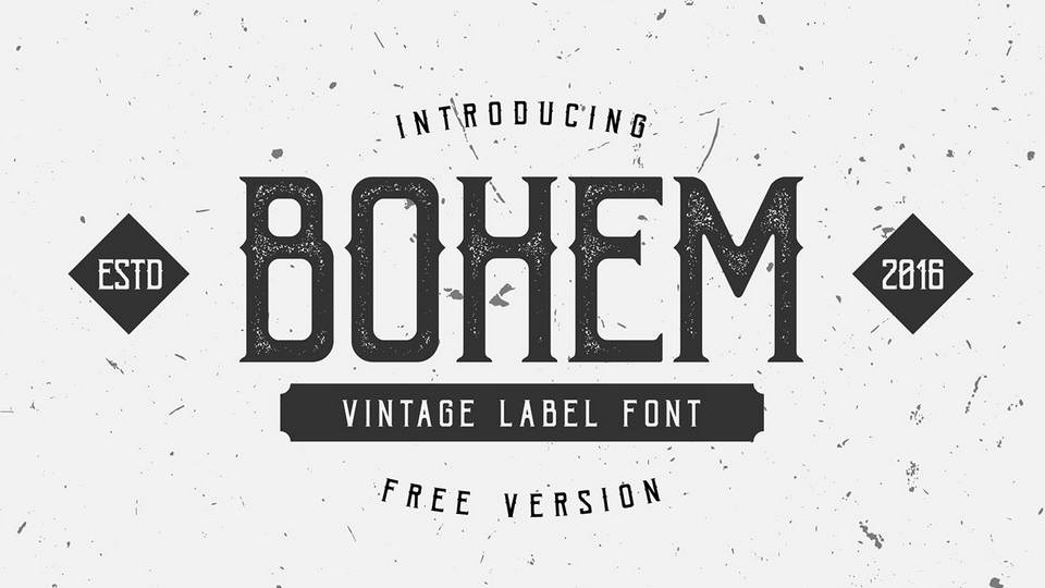 
Bohem: A Vintage Textured Font Inspired by Beer and Brewery