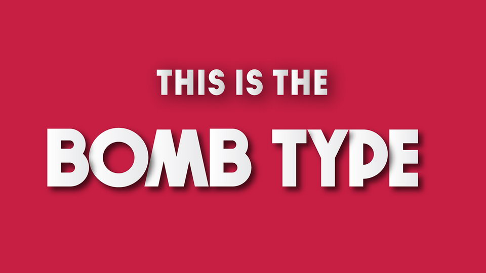 

Bomb Type: An Incredibly Bold, Geometric Display Typeface with a Wide Range of Uses