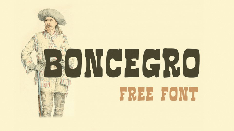 

Boncegro: An Extraordinary Vintage Display Font with a Unique Western Flair